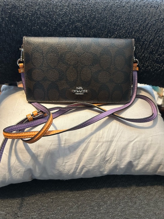 Coach Handbags - Coach Anna Foldover Signature Crossbody Colorful Accents